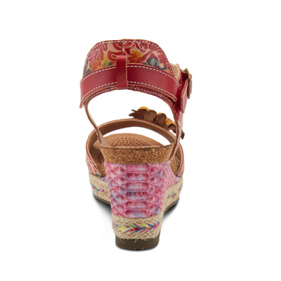 Spring Step L'Artiste Women's Annmarie Ankle Strap Sandal Red Multi EU 40 / US 9