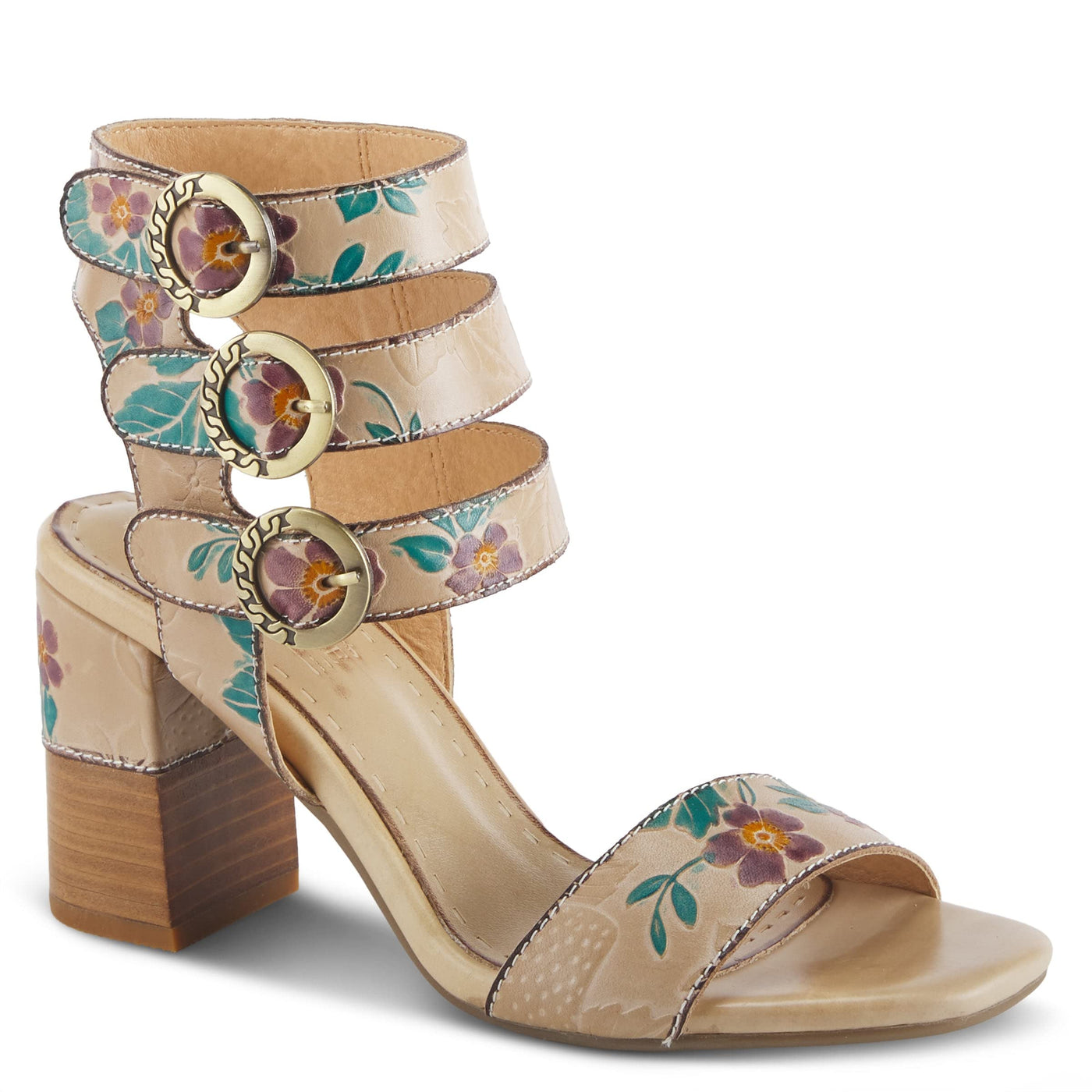 Spring Step L'Artiste Women's Rheba High Heel Sandal Beige Multi EU 35 / US 5