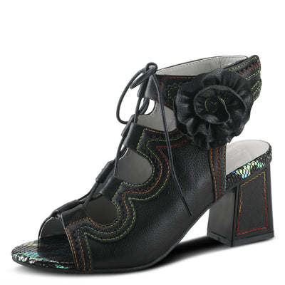 Spring Step L'Artiste Women's Supercute Ghillie Sandal Black EU 36 / US 5.5-6