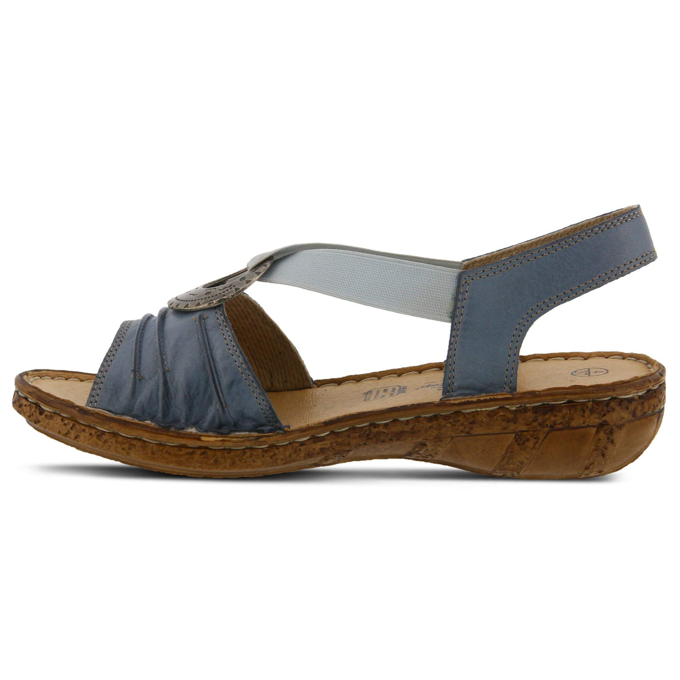 Spring Step Women's KARMEL Sandal, Denim Blue, 37 Medium EU (US 6.5-7 US)