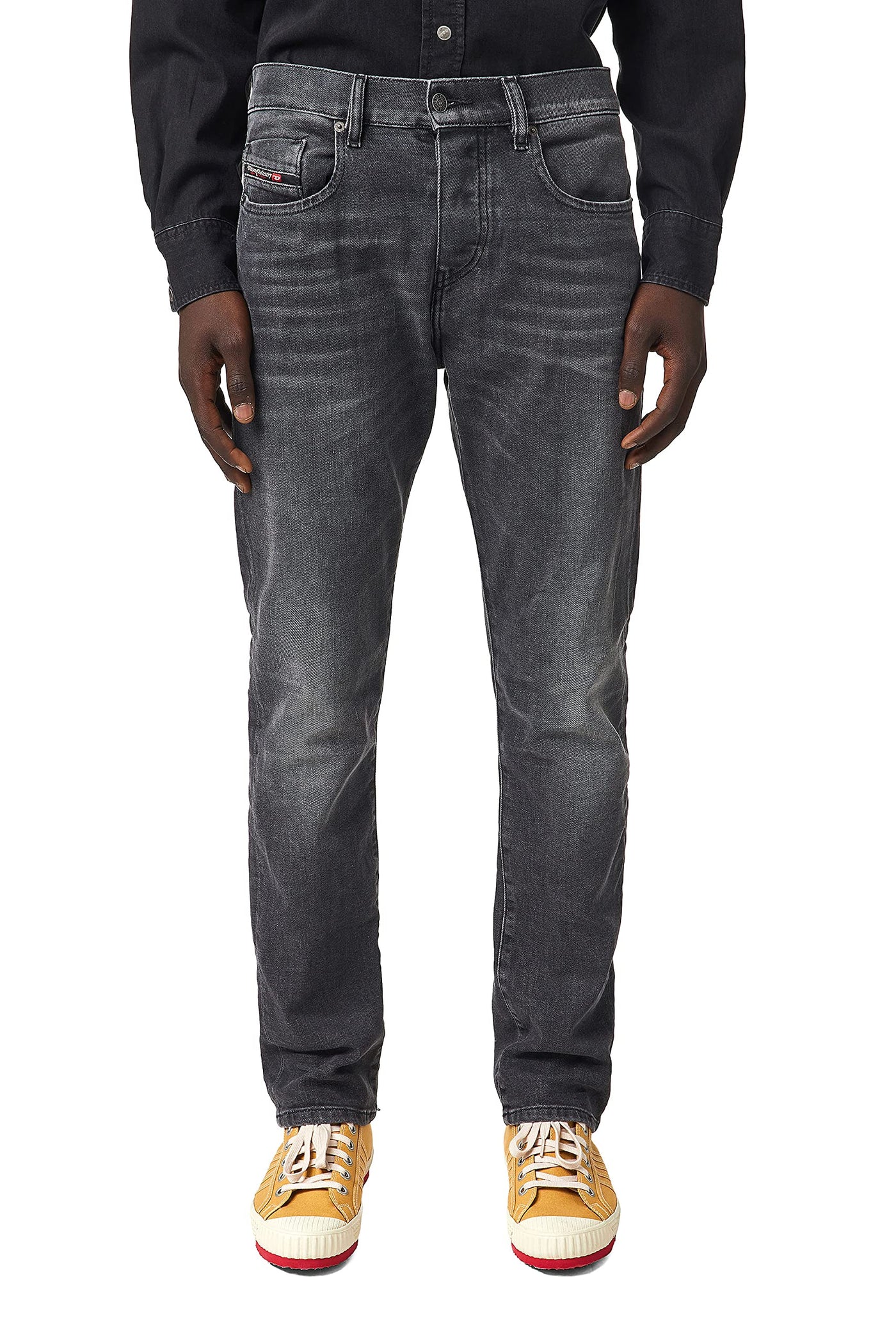 Diesel 2020 D-Viker 09B42 Straight Jeans Jeans Man Black
