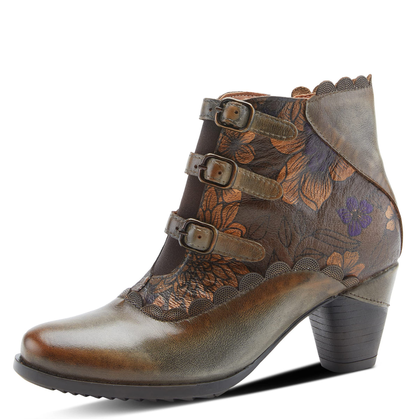 Spring Step L'Artiste Women's Iwantit Brown Multi Booties EU 35 / US 5