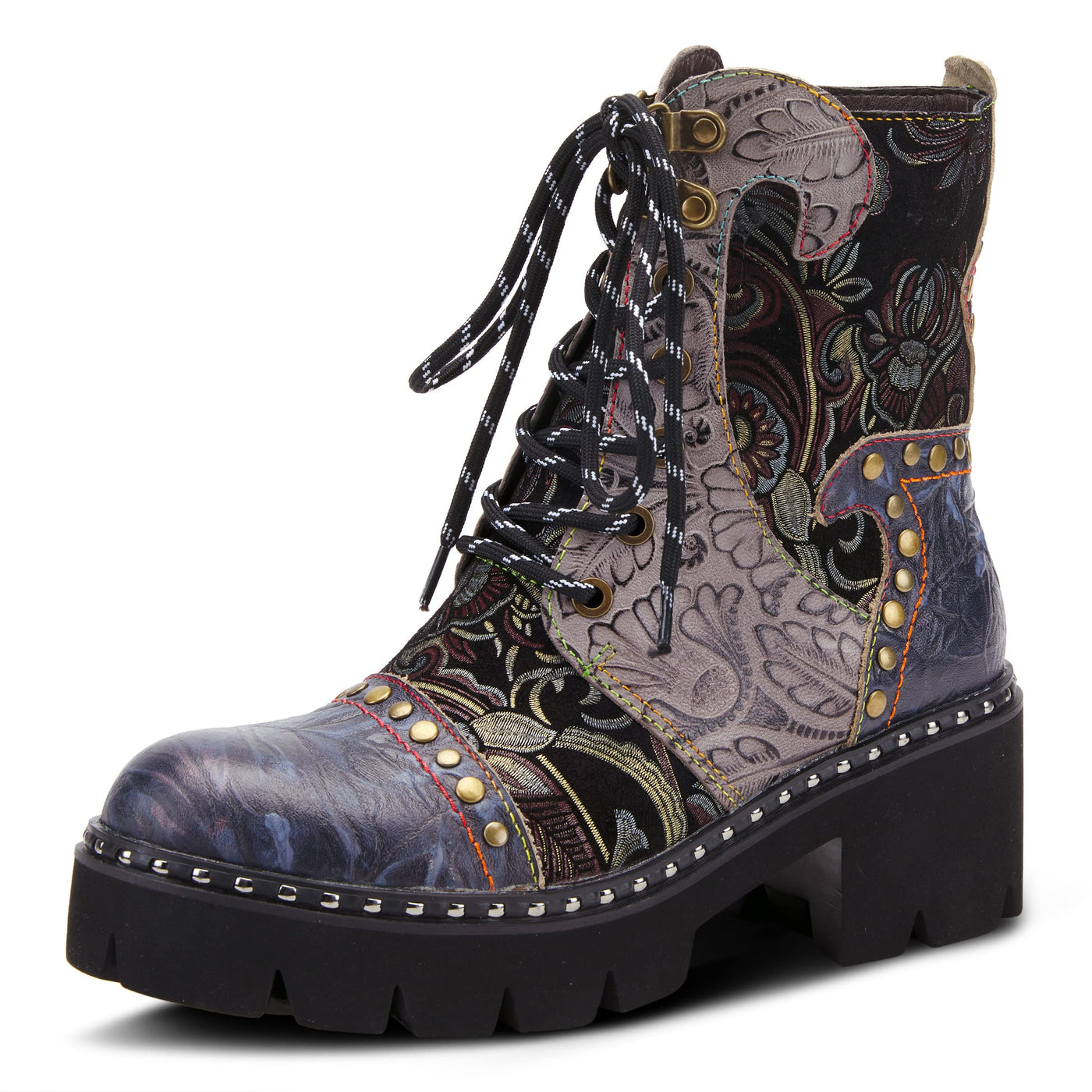 L'Artiste by Spring Step Severe Blue Multi 38 (US Women's 7.5-8) M