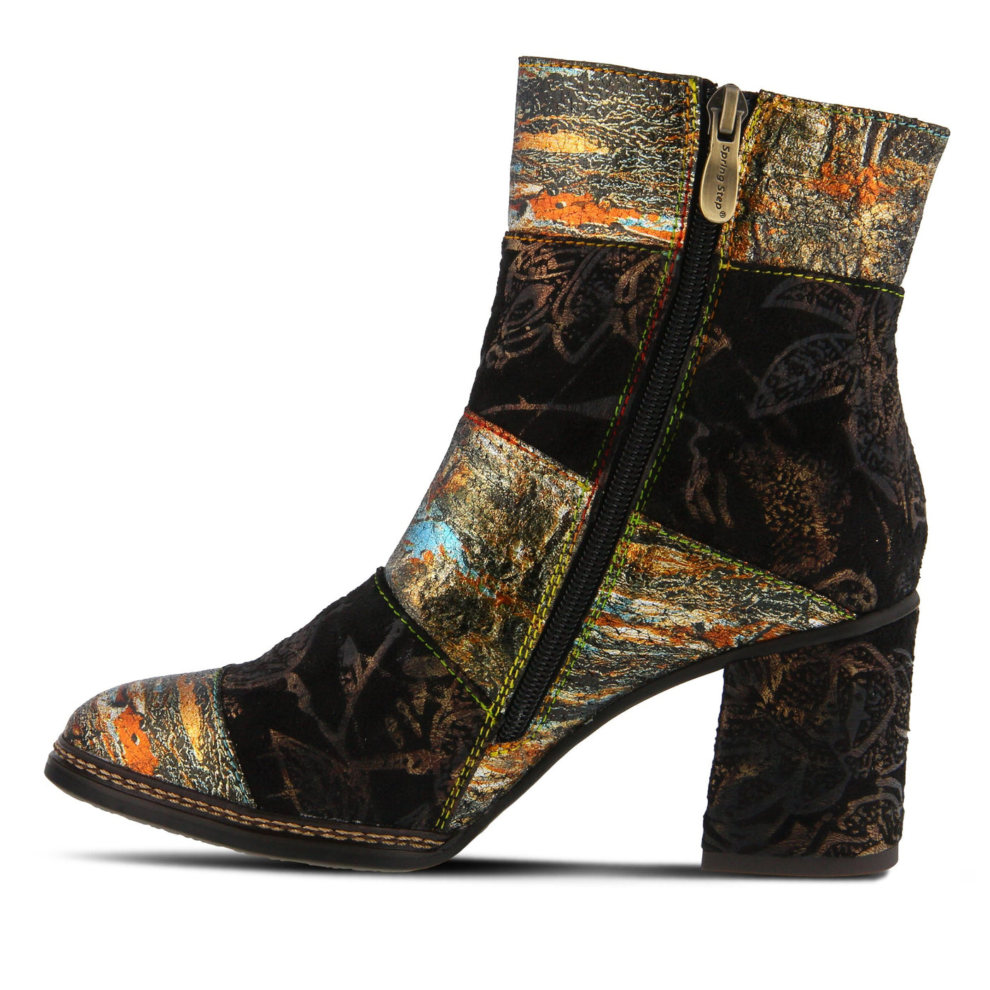 L’Artiste by Spring Step Women's Whitney Fashion Boot, Black/Multi, 37 Medium EU (6.5-7 US)