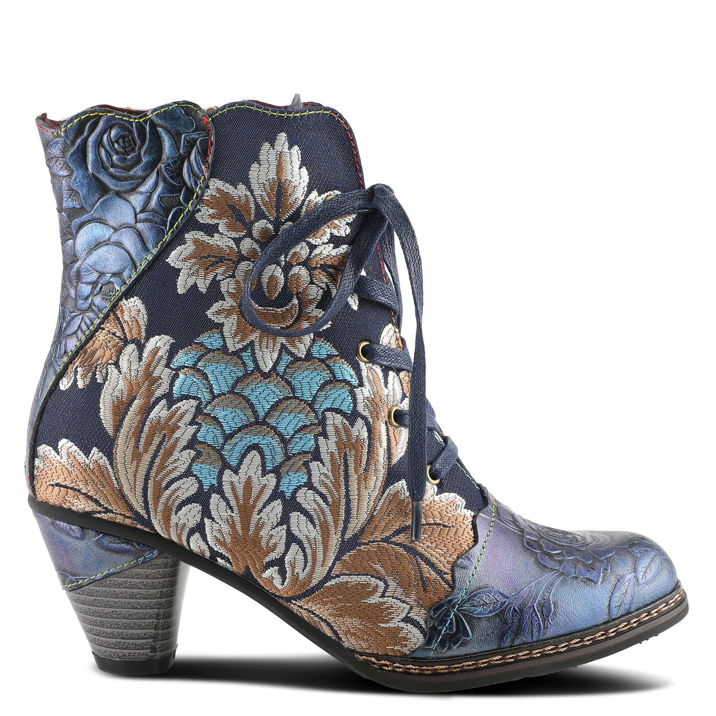 Spring Step L'Artiste Women's Siren Bootie Navy Multi EU 36 / US 5.5-6