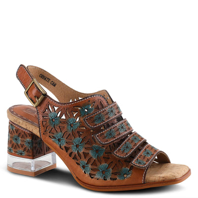 Spring Step L'Artiste Women's Ornate Slingback Sandal Camel Multi EU 38 / US 7.5-8