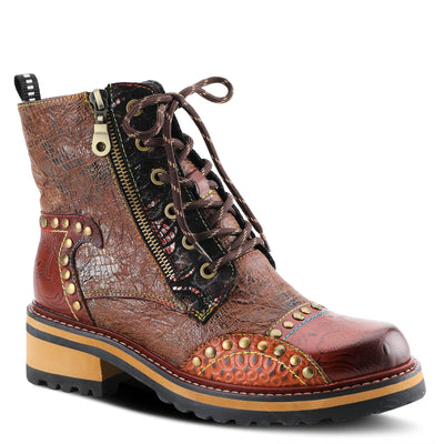 Spring Step L'Artiste Women's Rugup Bootie Brown Multi EU 42 / US 10.5-11