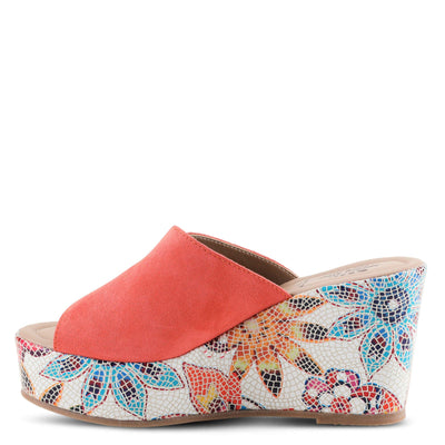 Spring Step Women's Laylani Slide Sandal Coral Suede EU 40 / US 9