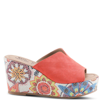 Spring Step Women's Laylani Slide Sandal Coral Suede EU 37 / US 6.5-7