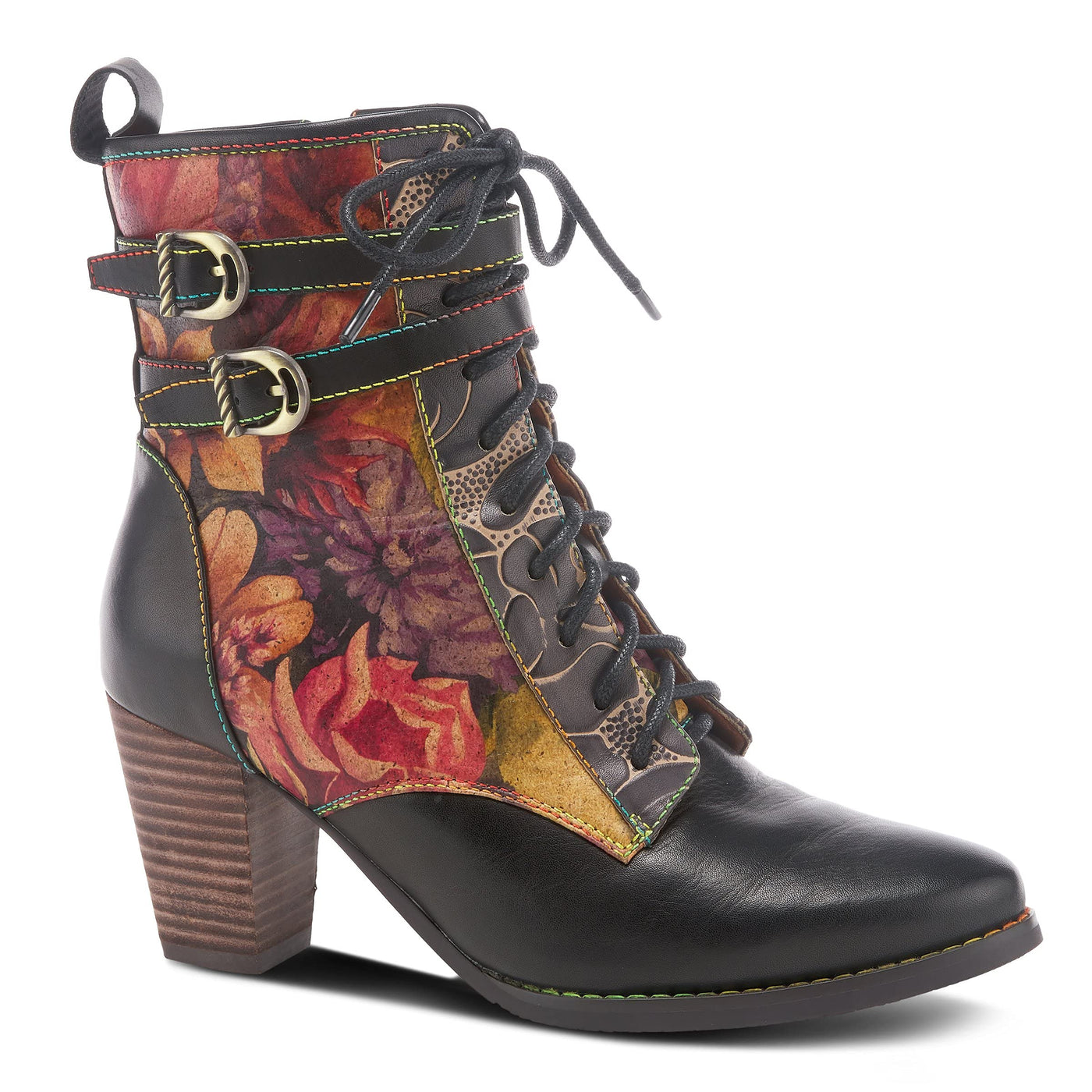 Spring Step L'Artiste Women's Harmonia Bootie Black Multi EU 38 / US 7.5-8