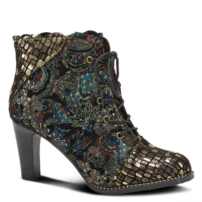 Spring Step L'Artiste Women's Glitterail Leather Bootie Gold Multi EU 41 / US 9.5-10