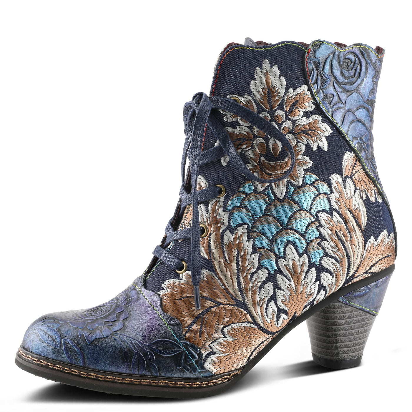 Spring Step L'Artiste Women's Siren Bootie Navy Multi EU 36 / US 5.5-6