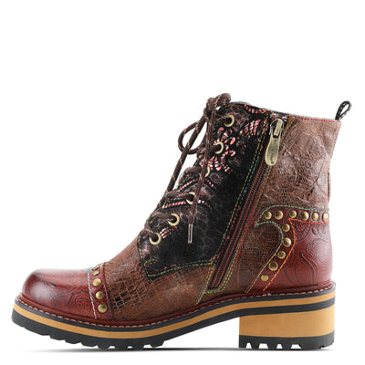 Spring Step L'Artiste Women's Rugup Bootie Brown Multi EU 42 / US 10.5-11