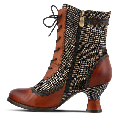 L'Artiste by Spring Step BEWITCH-PLAID MEDIUM BROWN MULTI Shoe US 5
