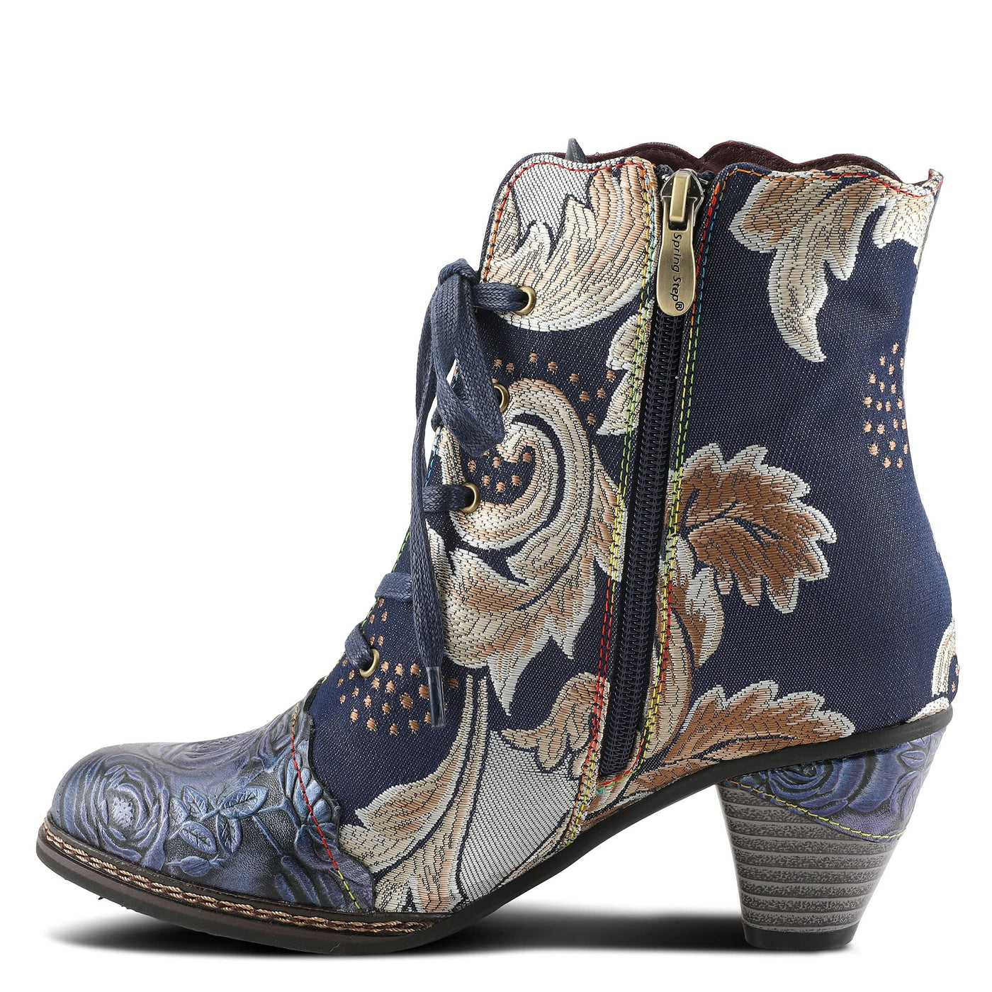 Spring Step L'Artiste Women's Siren Bootie Navy Multi EU 36 / US 5.5-6