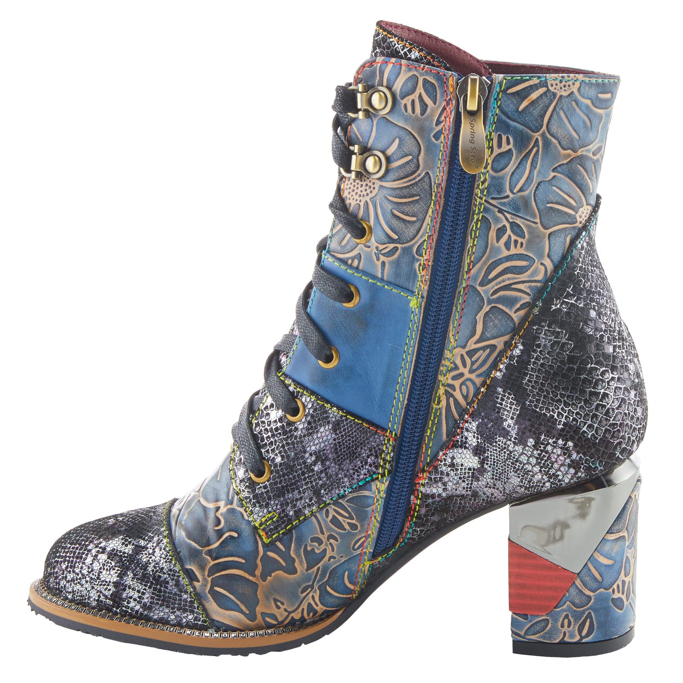 L'Artiste by Spring Step Aboot Blue Multi EU 41 (US Women's 9.5-10) M