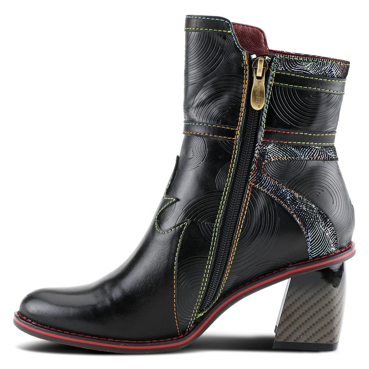 Spring Step L'Artiste Women's Thunderbird Bootie Black Multi EU 38 / US 7.5-8