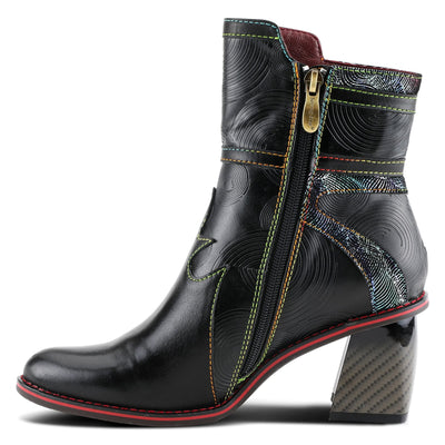 Spring Step L'Artiste Women's Thunderbird Bootie Black Multi EU 38 / US 7.5-8