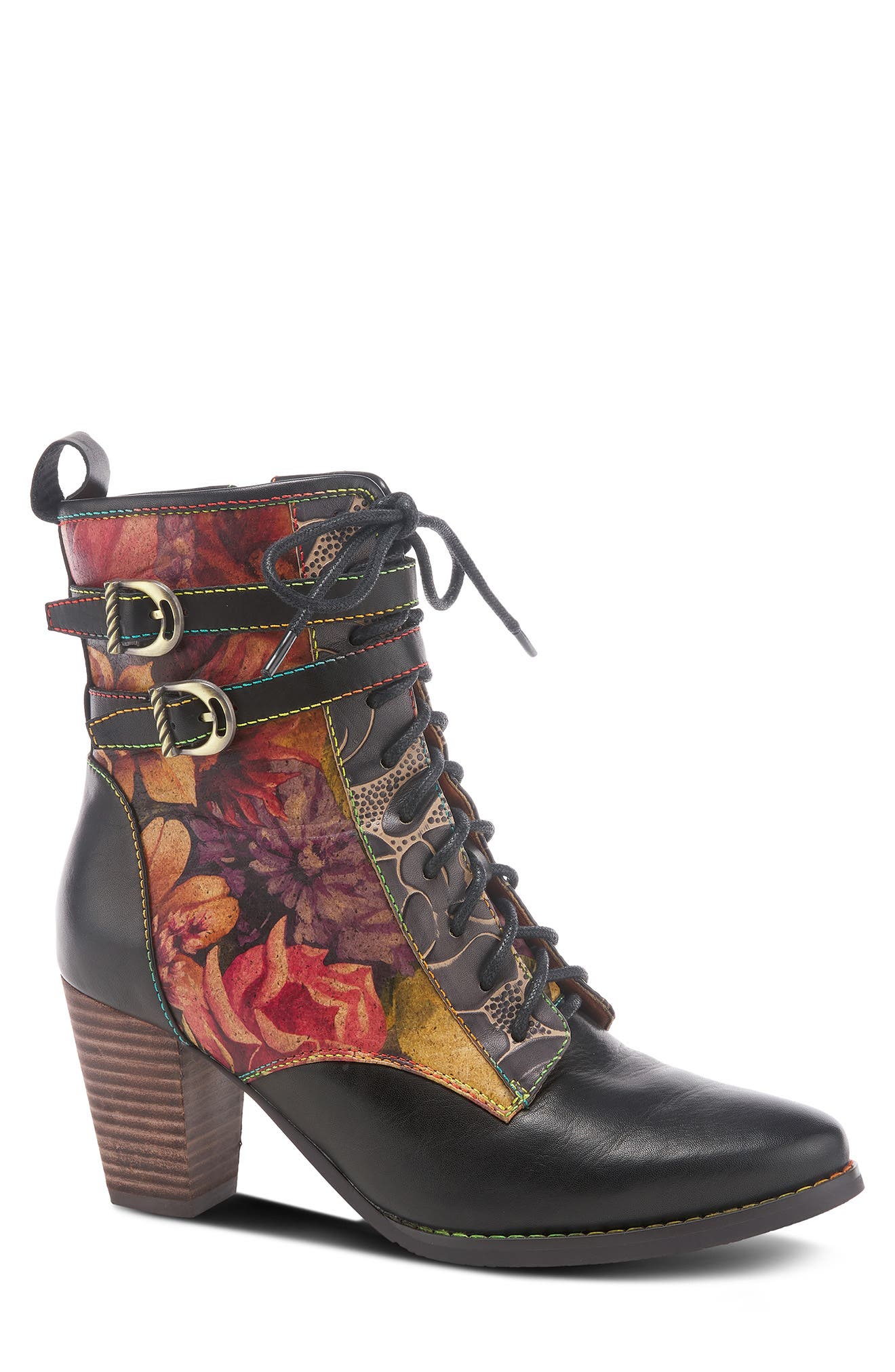 Spring Step L'Artiste Women's Harmonia Bootie Black Multi EU 40 / US 9