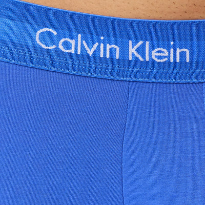 Calvin Klein Pack of 3 Boxer Man tripack Trunks CK Item U2664G Low Rise Trunk, 4KU Black/Blue Shadow/Cobalt Water, X-Large