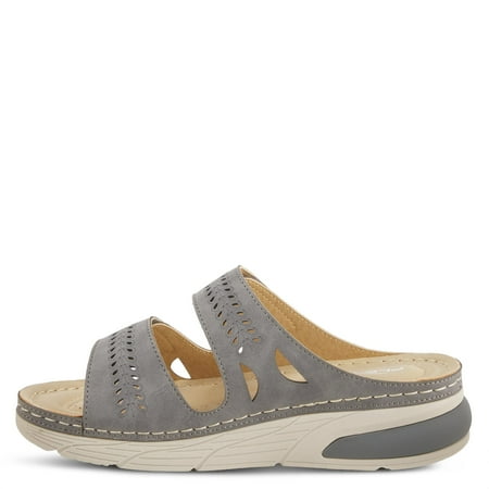 Flexus Women s Drifter Slide Sandal Grey EU 39 / US 8.5
