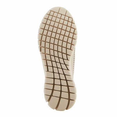 PATRIZIA Women's Aboard Moccasin Loafers – Microsuede Slip-On Shoes with Elegant Square-Dot Perforation, Bow Accent, and Cushioned Comfort Footbed Beige EU 38 / US 7.5-8