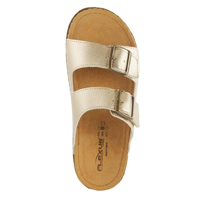 Flexus Women's Abbas Slide Sandal Gold EU 40 / US 9