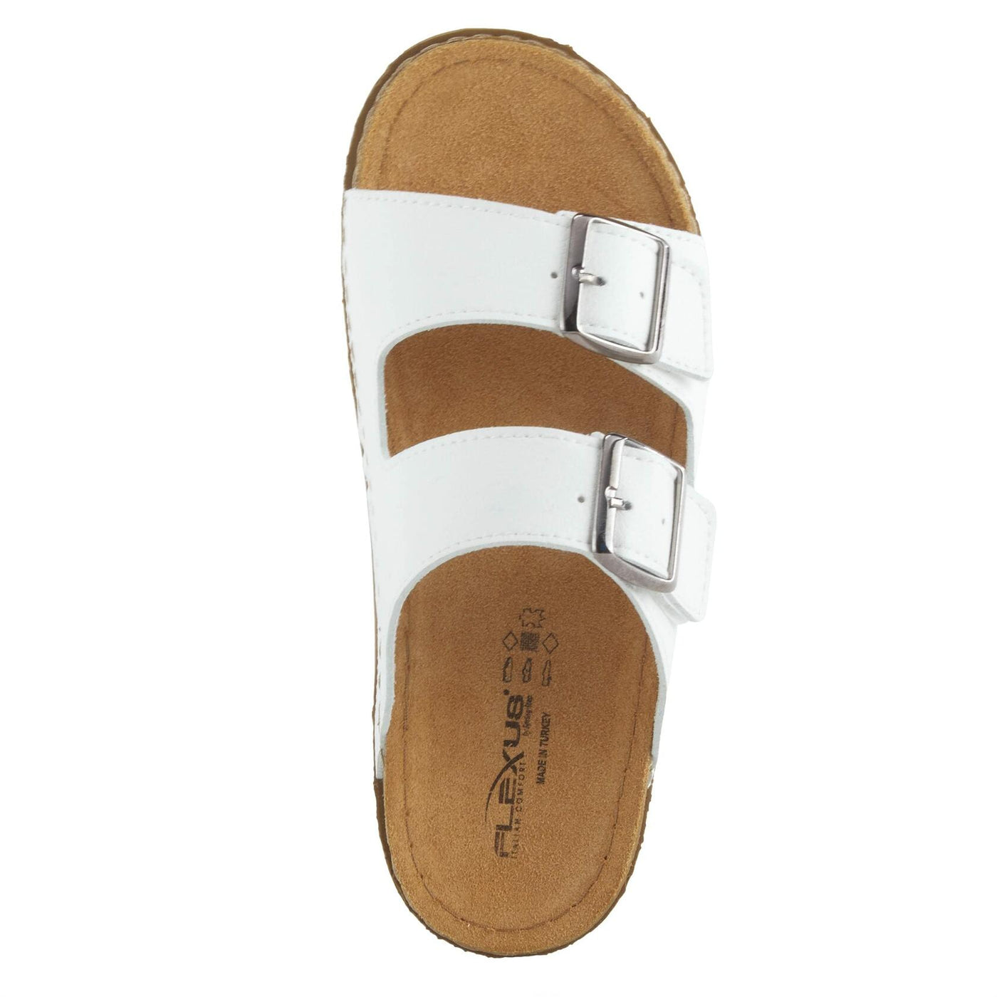 Flexus Women's Abbas Slide Sandal White EU 39 / US 8.5