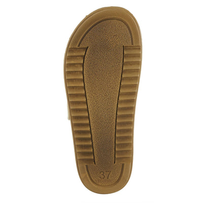 Flexus Women's Abbas Slide Sandal Gold EU 40 / US 9