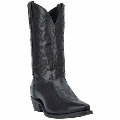 Laredo Mens Hawk Embroidered Snip Toe Casual Boots Mid Calf - Black - Size 8.5 3E