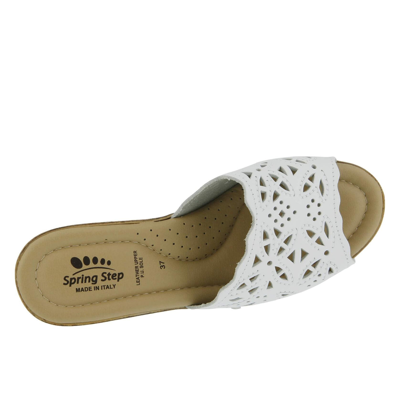 Spring Step Women's Estella Slide Sandal White EU 40 / US 9