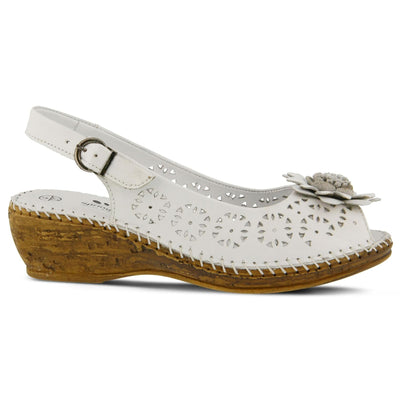 Spring Step Women's Belford Slingback Sandal White EU 38 / US 7.5-8