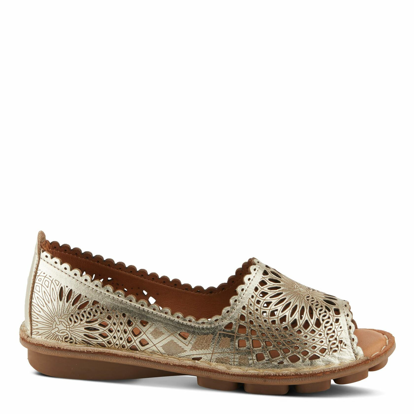 Spring Step Women's Brandal Shoes, Gold, 7.5-8