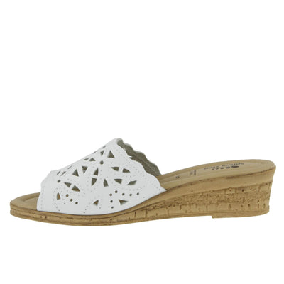 Spring Step Women's Estella Slide Sandal White EU 40 / US 9