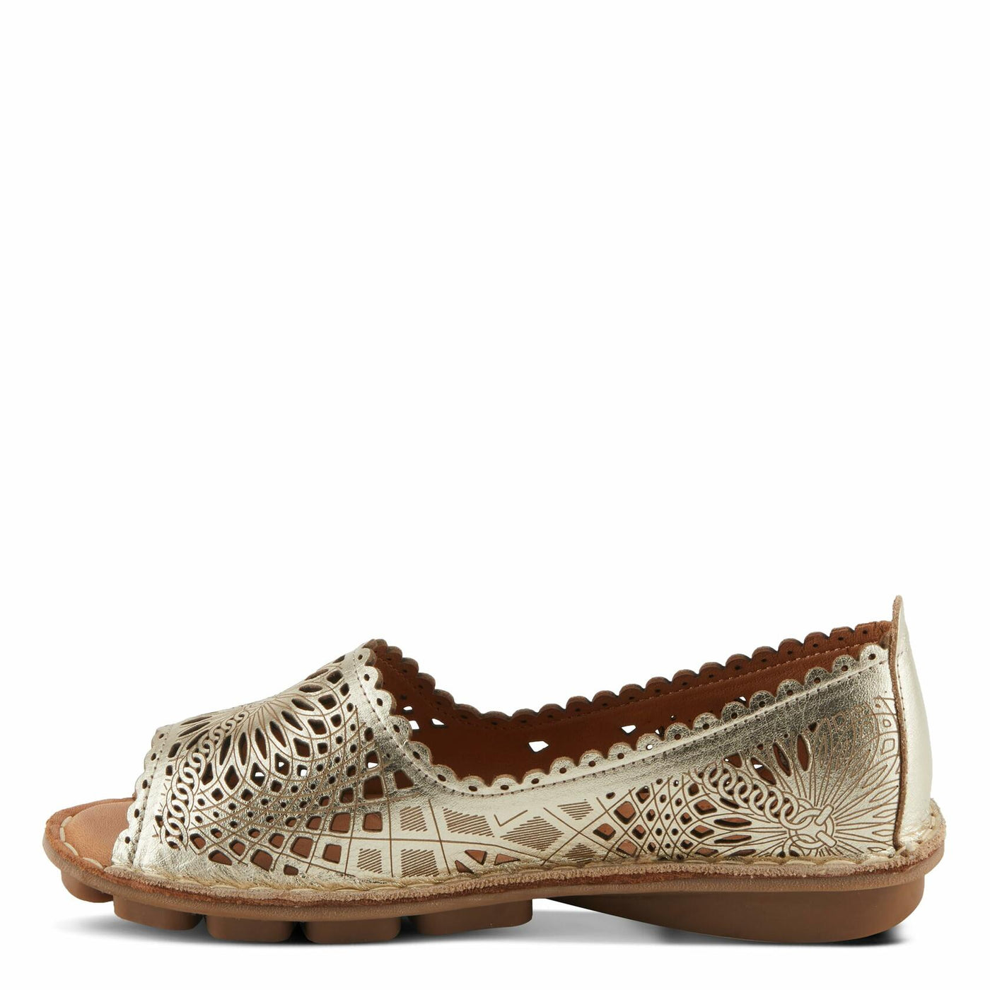 Spring Step Women's Brandal Shoes, Gold, 5.5-6