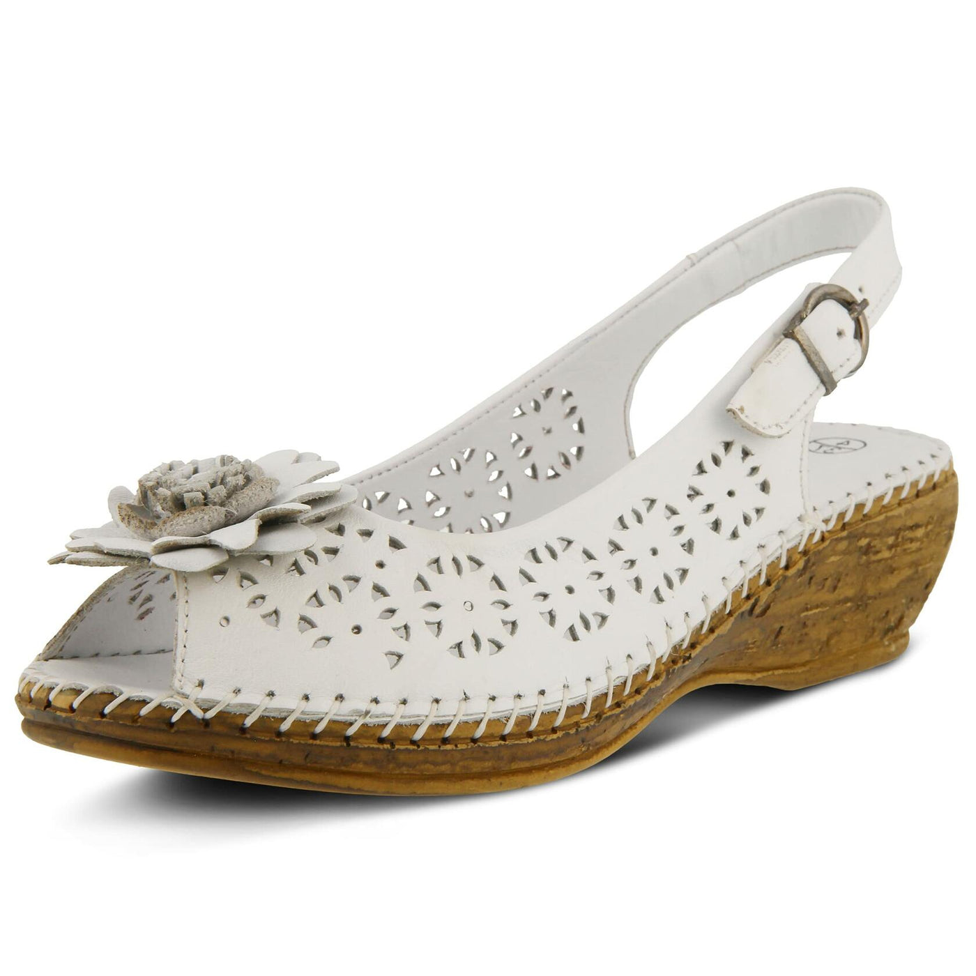 Spring Step Women's Belford Slingback Sandal White EU 38 / US 7.5-8