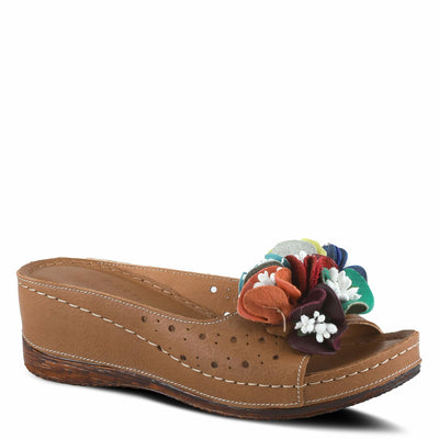 Spring Step Women's Flowerchild Slide Sandal Camel EU 41 / US 9.5-10