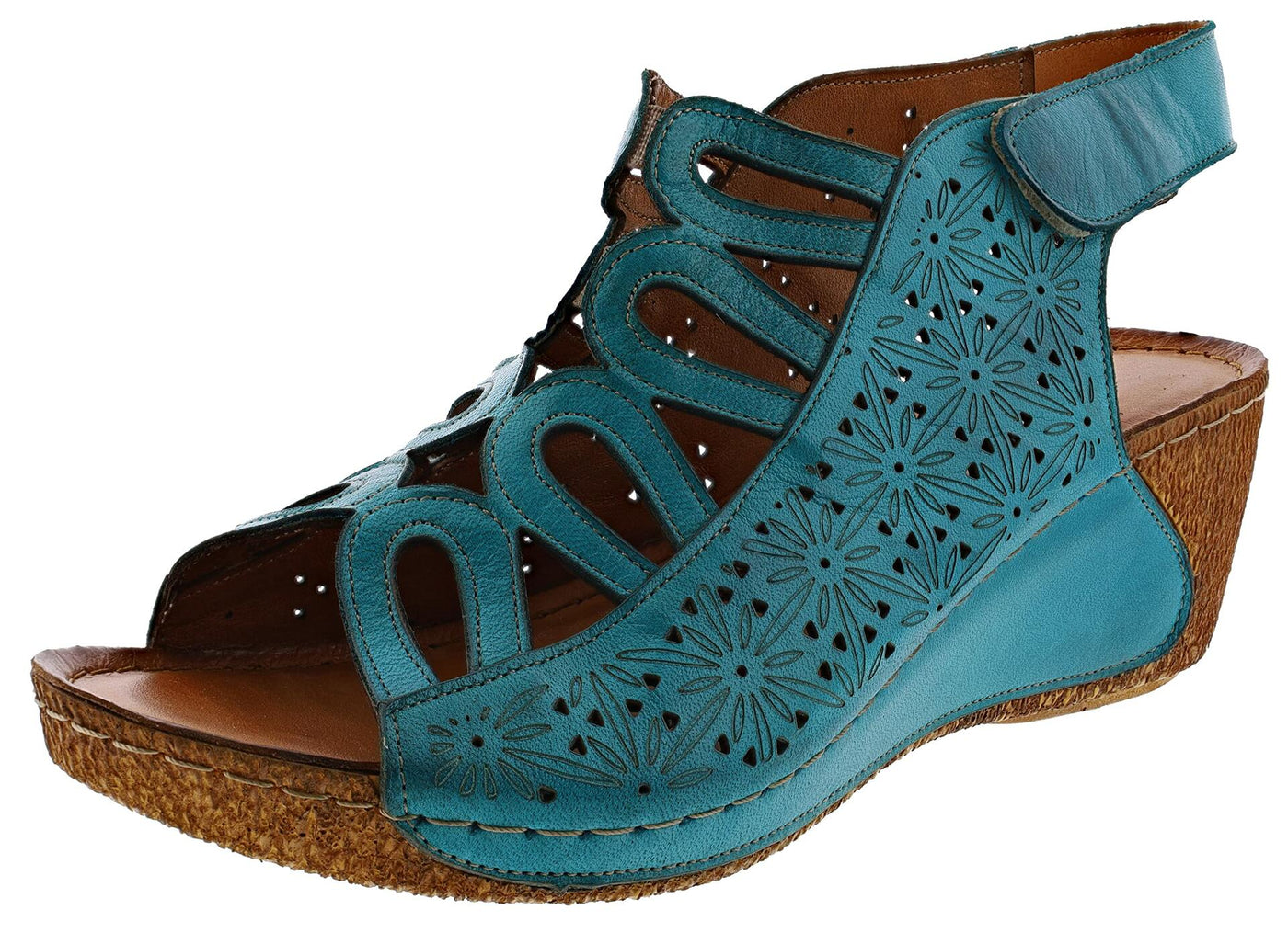Spring Step Women's Inocencia Slingback Sandal Turquoise EU 37 / US 6.5-7