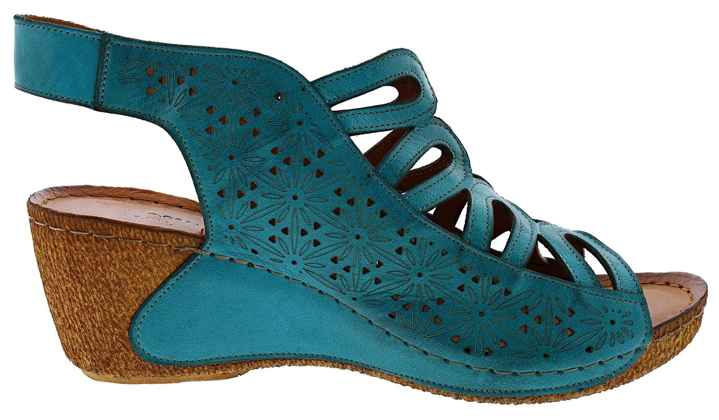 Spring Step Women's Inocencia Slingback Sandal Turquoise EU 39 / US 8.5