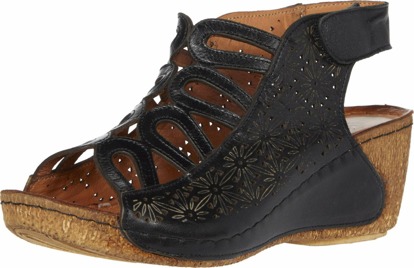 Spring Step Women's Inocencia Slingback Sandal Black EU 36 / US 5.5-6