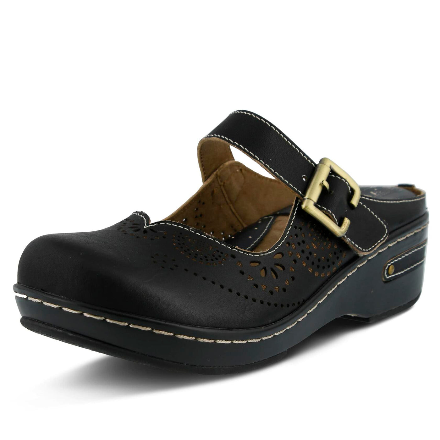 L’Artiste by Spring Step Women's Aneria Mule, Black, 38 EU/7.5-8 M US