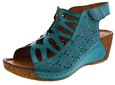 Spring Step Women's Inocencia Slingback Sandal Turquoise EU 36 / US 5.5-6