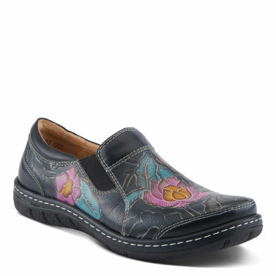 L'Artiste by Spring Step Women's Annawan Loafer Flat, Black Multi, 8