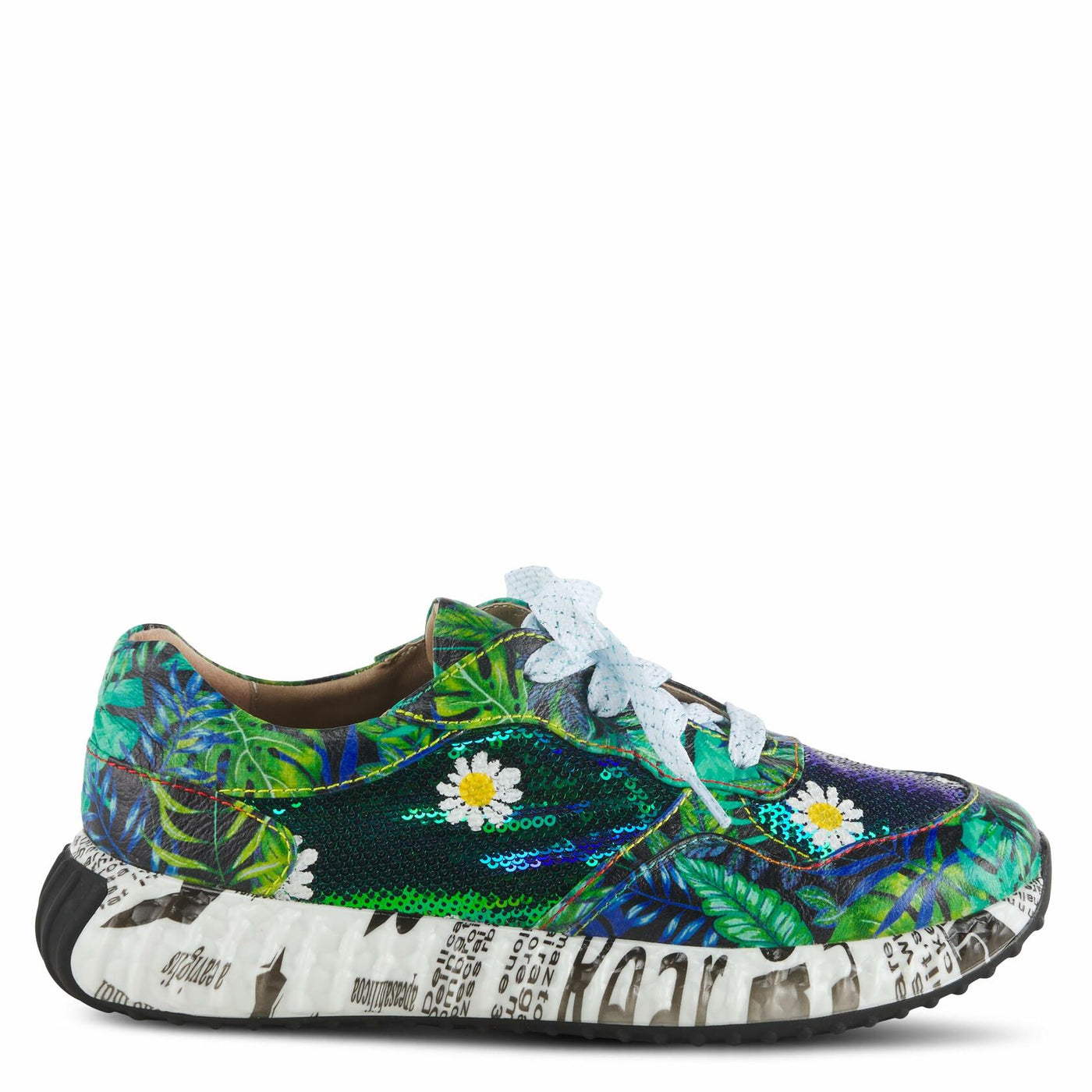 Spring Step L'Artiste Women's Zingy Fashion Sneaker Green Multi EU 37 / US 6.5-7