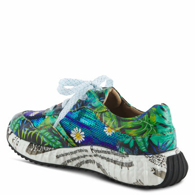 Spring Step L'Artiste Women's Zingy Fashion Sneaker Green Multi EU 38 / US 7.5-8
