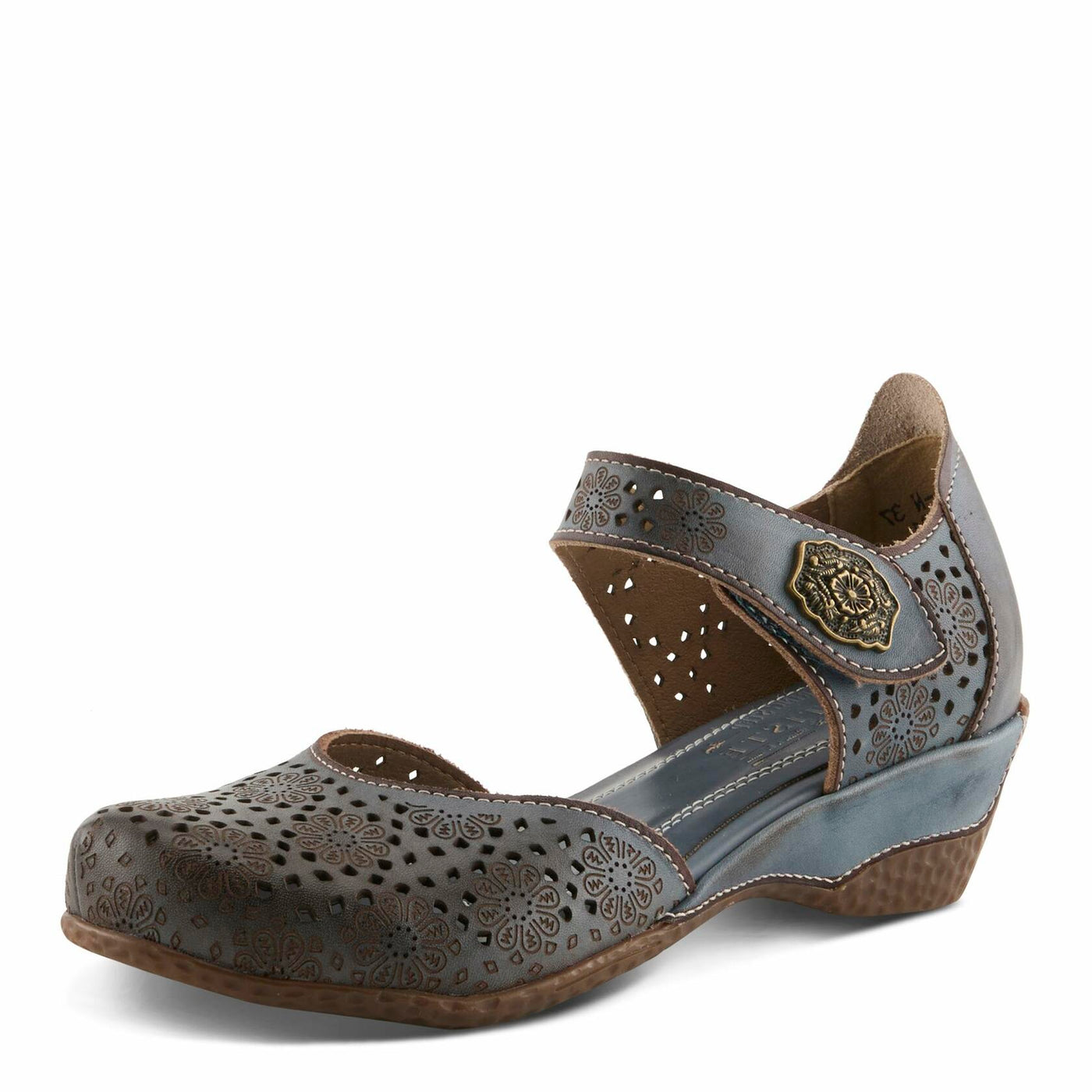 Spring Step L'Artiste Women's Americana Wedge Mary Jane Shoe Navy EU 42 / US 10.5-11