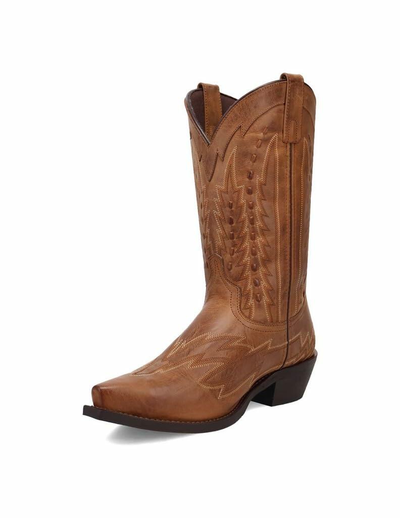 Laredo Men's Silverdale Western Boot, Tan, 7.5