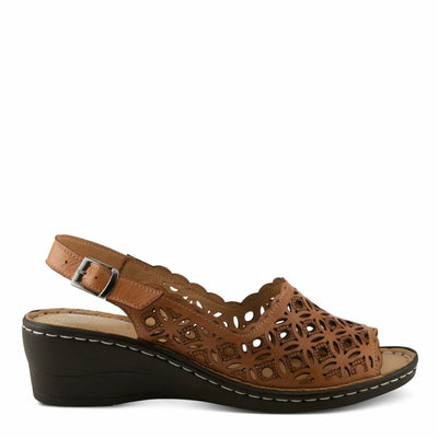 Spring Step Women's Belizana Wedge Sandal, Camel, 8.5