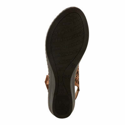 Spring Step Women's Belizana Wedge Sandal, Camel, 8.5