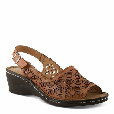Spring Step Women's Belizana Wedge Sandal, Camel, 8.5
